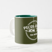Pecos Fluss New Mexico Kajaking Zweifarbige Tasse (Vorderseite Links)
