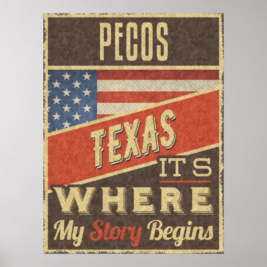 Pecos Texas Poster (Vorne)