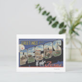 Pecos, TexasGroße BuchstabenszenenPecos, TX Postkarte (Stehend Vorderseite)