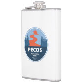 Pecos Wild und Landschaftlicher Fluss New Mexico Flachmann (Links)