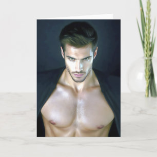 Pectoral Perfection Hot Typ Greetings Card Karte