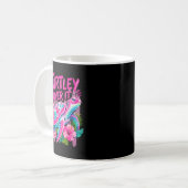 Ped Turtley Über Süße Turtle Blume Lustige Männer Kaffeetasse (Vorderseite Links)