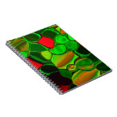 Pedaços de cores, círculos e formas arredondados. notizblock (Rechte Seite)