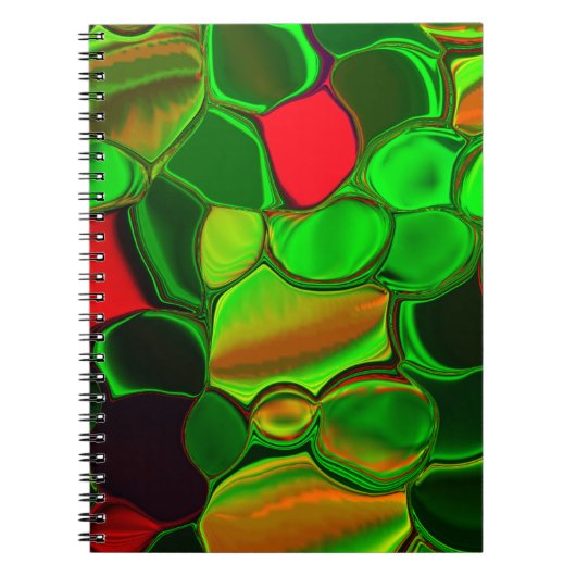 Pedaços de cores, círculos e formas arredondados. notizblock (Vorderseite)