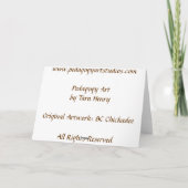 Pedagogygreetings: BC Chickadee Karte (Rückseite)