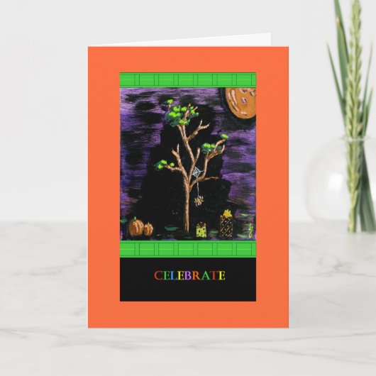 PedagogyGreetings Karte: Fröhliches Halloween Feiertagskarte (Vorderseite)