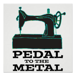 Pedal an das Metallplakat Poster