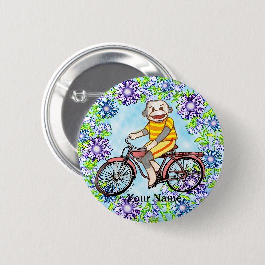 Pedal Bike Sock Monkey Button (Vorne & Hinten)