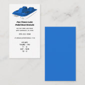 Pedal Boat Rental Business und Stunden Vertikal Visitenkarte (Vorne/Hinten)