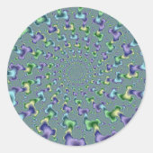 Pedal Columns - Fraktal Runder Aufkleber (Vorderseite)