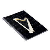 Pedal-Harfen-Musik Notizblock (Rechte Seite)