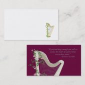 Pedal-Harfen-Visitenkarte Visitenkarte (Vorne/Hinten)