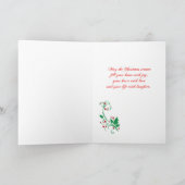 Pedal Harp Christmas Card Feiertagskarte (Innenseite)