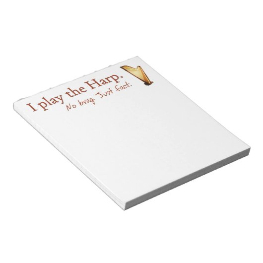 Pedal Harp Note Pad Notizblock (angewinkelt)
