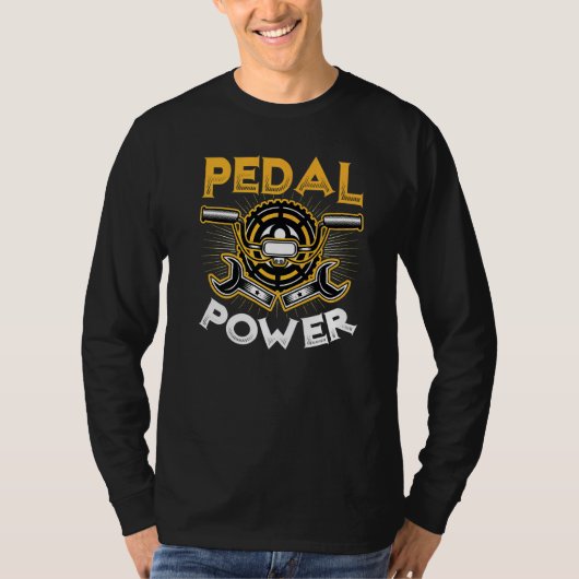 Pedal Power Anti Ebike Fahrrad Rad T-Shirt (Vorderseite)