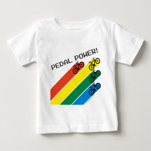 Pedal-Power! Baby T-shirt (Vorderseite)