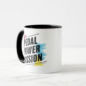 Pedal Power Passion, Fahrrad-Tasse Tasse (Vorderseite Links)