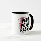 Pedal Power Passion, Fahrrad-Tasse Tasse (VorderseiteRechts)