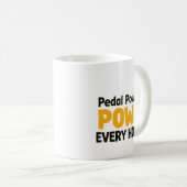 Pedal Power "POWR" Jede Stunde Kaffeetasse (VorderseiteRechts)