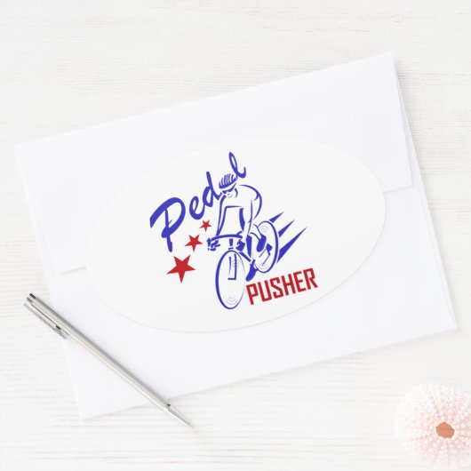 Pedal Pusher Ovaler Aufkleber (Umschlag)