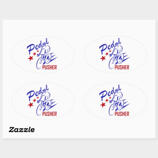 Pedal Pusher Ovaler Aufkleber (Blatt)