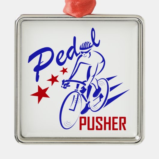 Pedal Pusher Silbernes Ornament (Vorne)