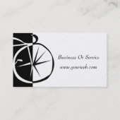 Pedal-radfahrendes Sport-Schwarzweiss-Fahrrad, Visitenkarte (Rückseite)