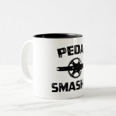 Pedal Smasher Zweifarbige Tasse (Vorderseite Links)
