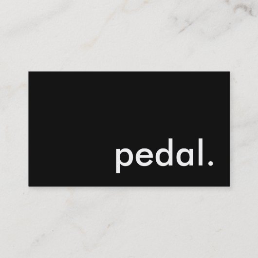 Pedal. Visitenkarte (Vorderseite)