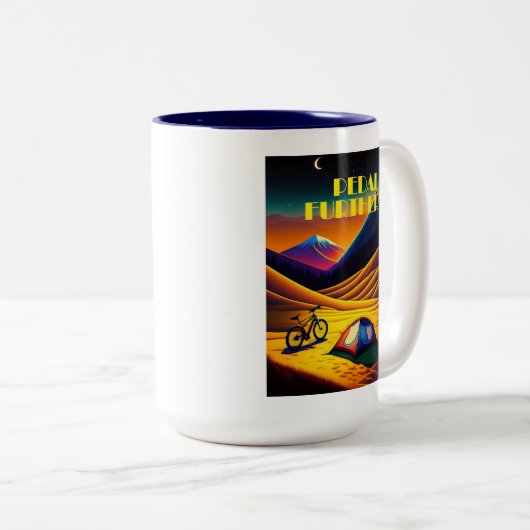 Pedal weitere Bikepacking Mountains Zweifarbige Tasse (VorderseiteRechts)