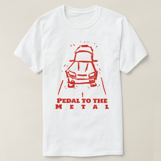 Pedal zum Metall T-Shirt (Design vorne)