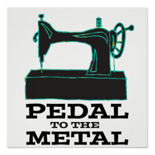 Pedal zum Metallplakat Poster