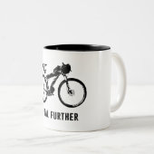 Pedale für weiteres Fahrradfahren Zweifarbige Tasse (VorderseiteRechts)