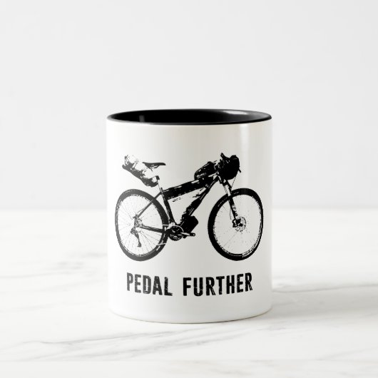 Pedale für weiteres Fahrradfahren Zweifarbige Tasse (Mittel)