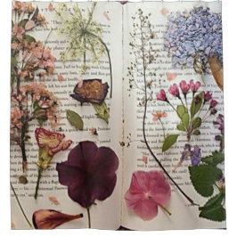 Pedale in einem Buch Duschvorhang