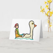 Pedalo Tourist Paddle Boot Karte (Gelbe Blume)