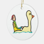 Pedalo Tourist Paddle Boot Keramik Ornament (Links)