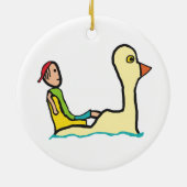 Pedalo Tourist Paddle Boot Keramik Ornament (Hinten)