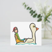 Pedalo Tourist Paddle Boot Postkarte (Stehend Vorderseite)