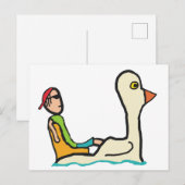 Pedalo Tourist Paddle Boot Postkarte (Vorne/Hinten)