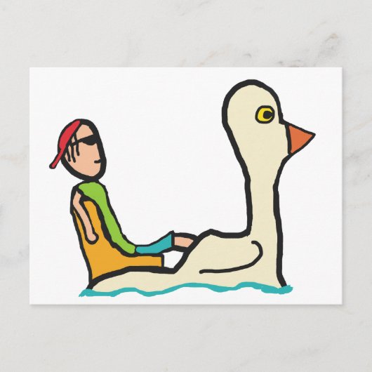 Pedalo Tourist Paddle Boot Postkarte (Vorderseite)