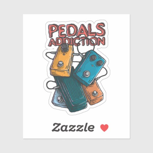 Pedals addiction aufkleber (Blatt)