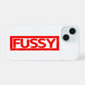 Pedantischer Stempel iPhone 15 Hülle (Rückseite (Horizontal))