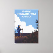 Peddars Way Norfolk Wanderposter Leinwanddruck (Vorderseite)