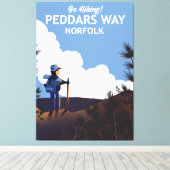 Peddars Way Norfolk Wanderposter Leinwanddruck (Insitu (Holzboden))