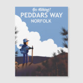 Peddars Way Norfolk Wanderposter Magnetkarte (Vorderseite)