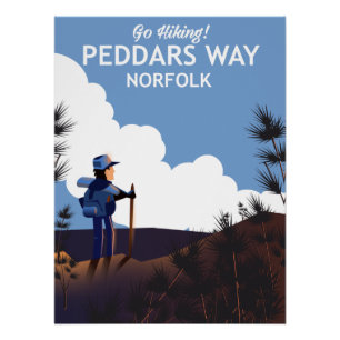 Peddars Way Norfolk Wanderposter Poster