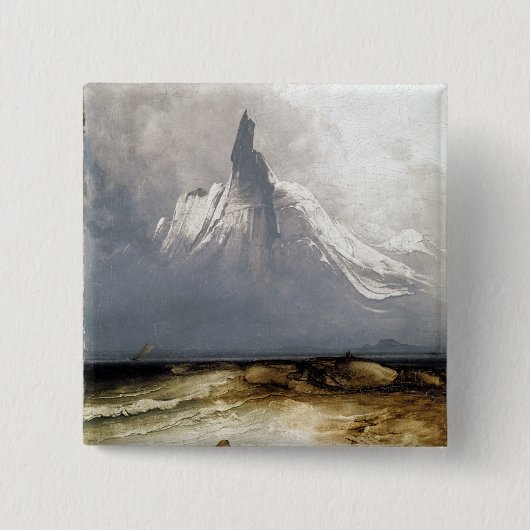 Peder Balke Stetind in Nebel Button (Vorderseite)