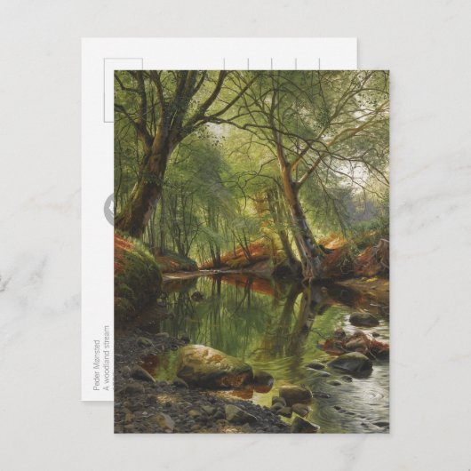Peder Mønsted A woodland stream CC0466 Postcard Postkarte (Vorne/Hinten)