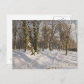 Peder Monsted - Schneewaldstraße im Sonnenlicht Postkarte (Vorne/Hinten)